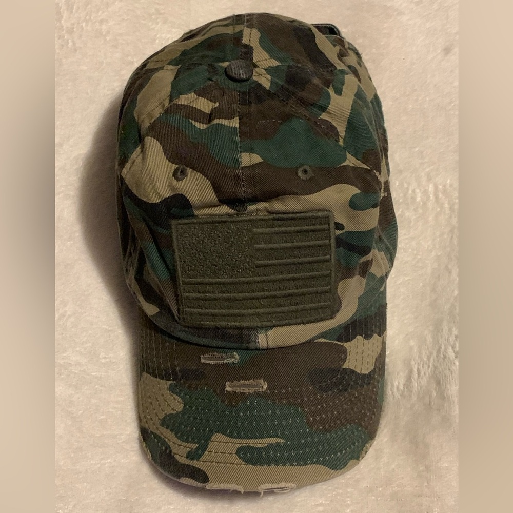 Camo USA Flag hat